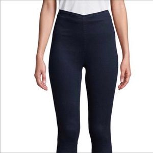 Pulled on frayed jeans